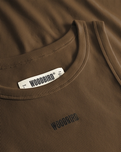 Woodbird - WBDee Rib Tank Top - Mid Brown 